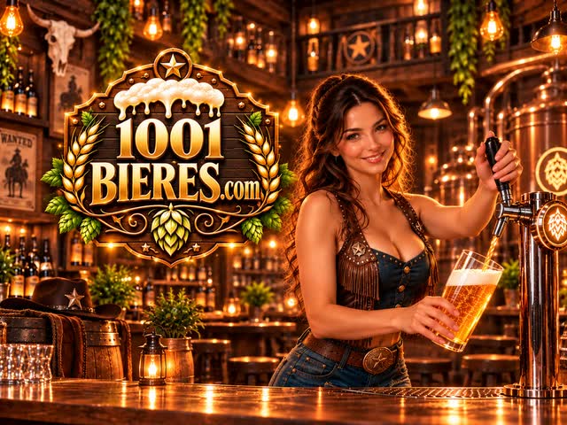 La serveuse du saloon 1001 Bières tire une bière à la tireuse